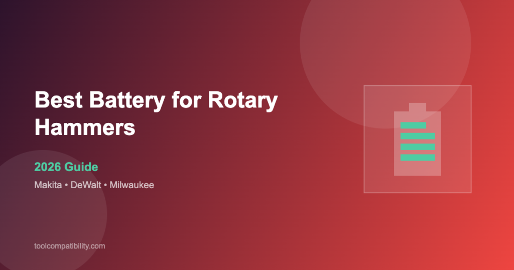 Best Battery for Rotary Hammers - Makita, DeWalt and Milwaukee battery comparison