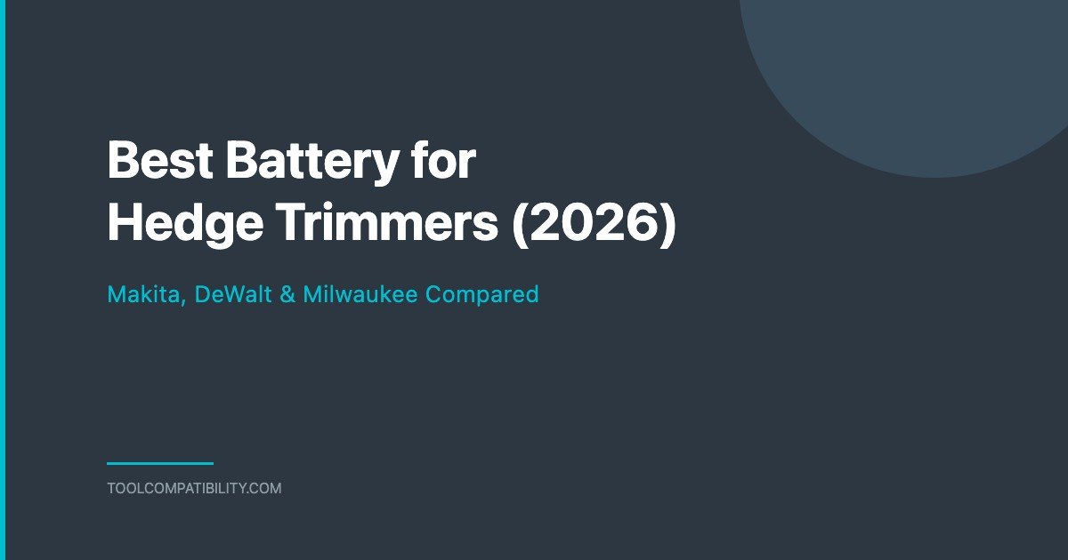 Best Battery for Hedge Trimmers (2026)