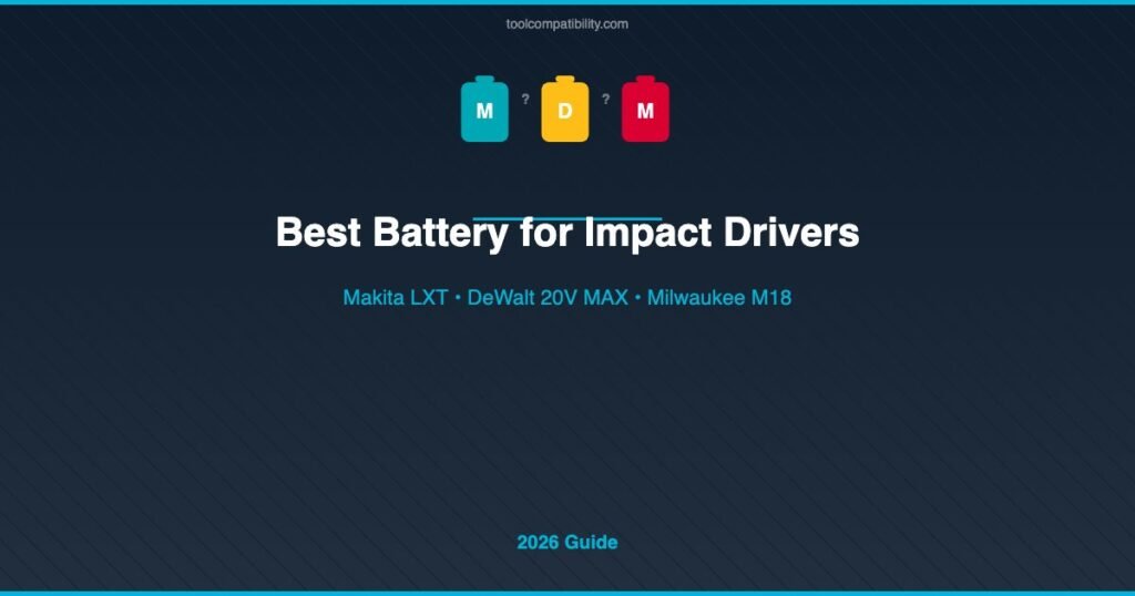 Best Battery for Impact Drivers by Brand
