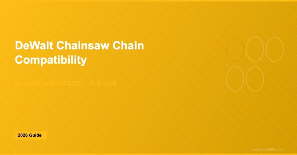 dewalt chainsaw chain compatibility