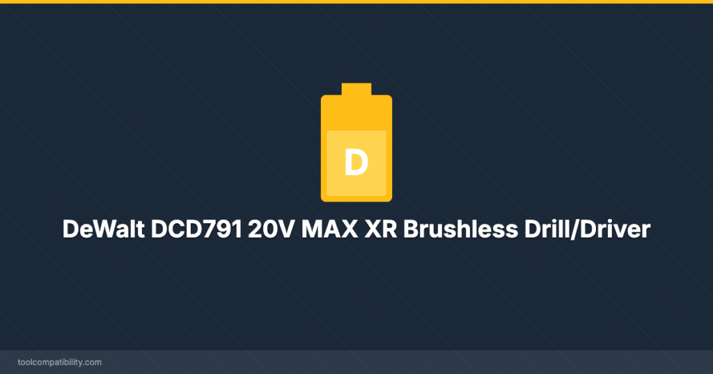 DeWalt DCD791 20V MAX XR Brushless Drill/Driver