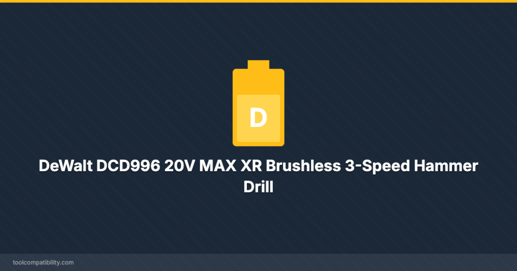DeWalt DCD996 20V MAX XR Brushless 3-Speed Hammer Drill