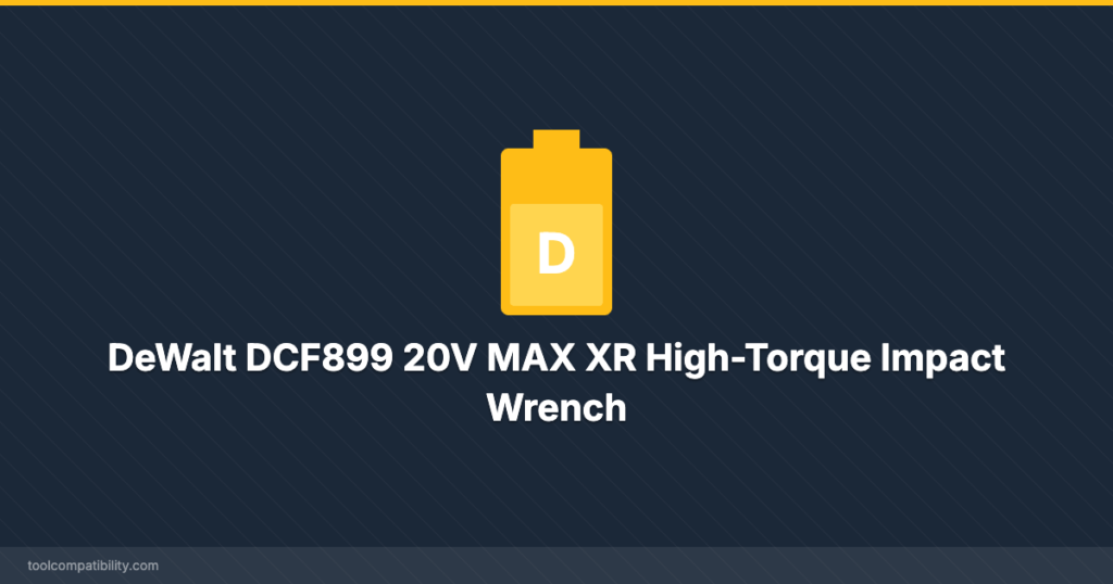 DeWalt DCF899 20V MAX XR High-Torque Impact Wrench