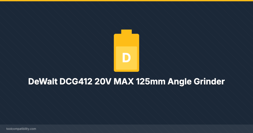 DeWalt DCG412 20V MAX 125mm Angle Grinder