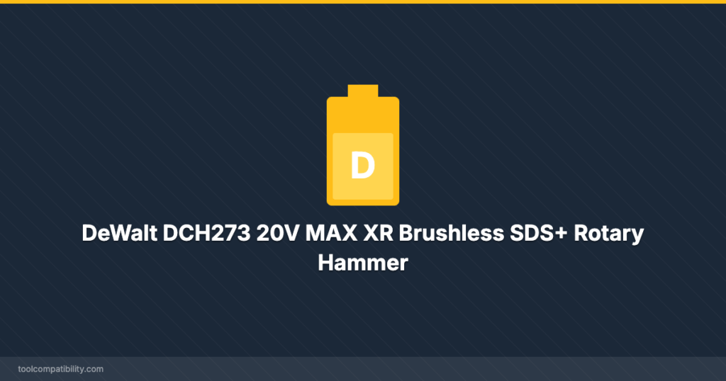 DeWalt DCH273 20V MAX XR Brushless SDS+ Rotary Hammer