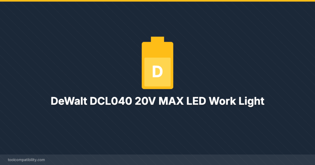 DeWalt DCL040 20V MAX LED Work Light