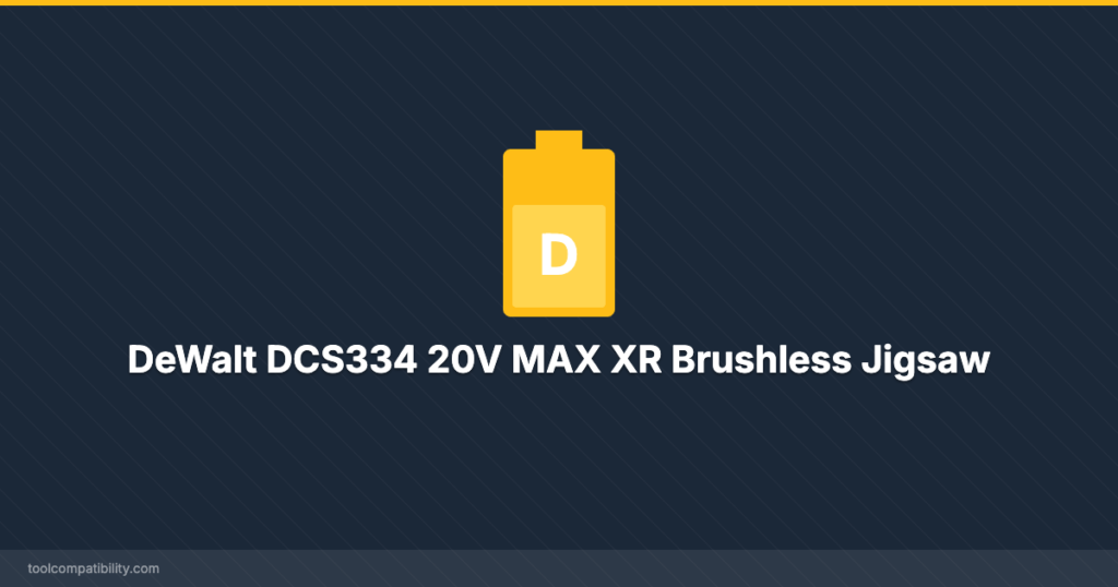 DeWalt DCS334 20V MAX XR Brushless Jigsaw