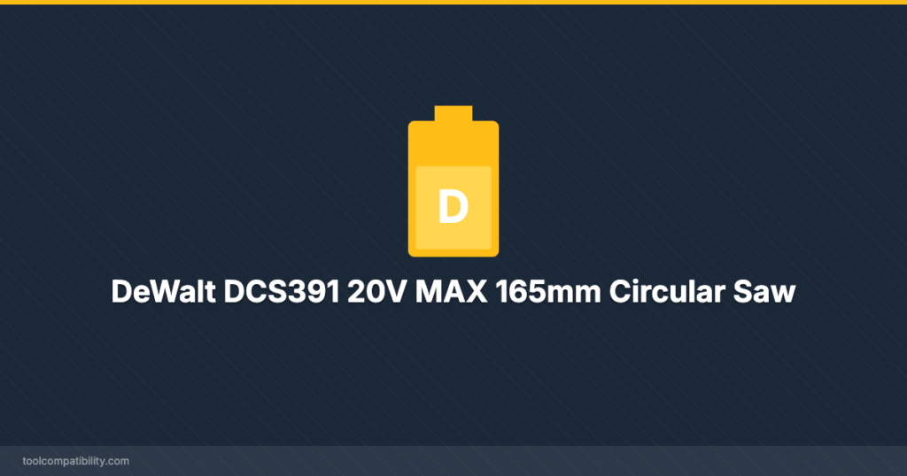 DeWalt DCS391 20V MAX 165mm Circular Saw