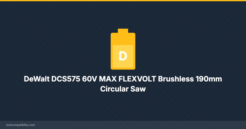 DeWalt DCS575 60V MAX FLEXVOLT Brushless 190mm Circular Saw