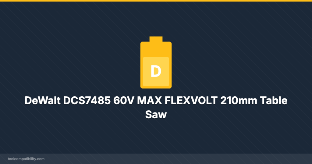 DeWalt DCS7485 60V MAX FLEXVOLT 210mm Table Saw