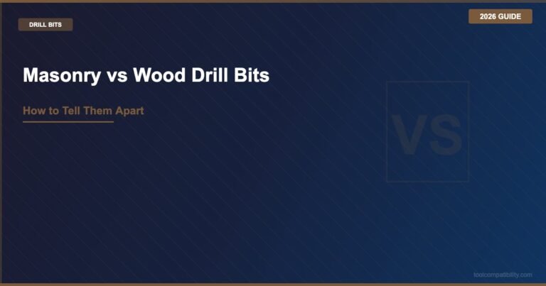 Masonry Drill Bit vs Wood Drill Bit — Key Differences (2026) - Tool ...