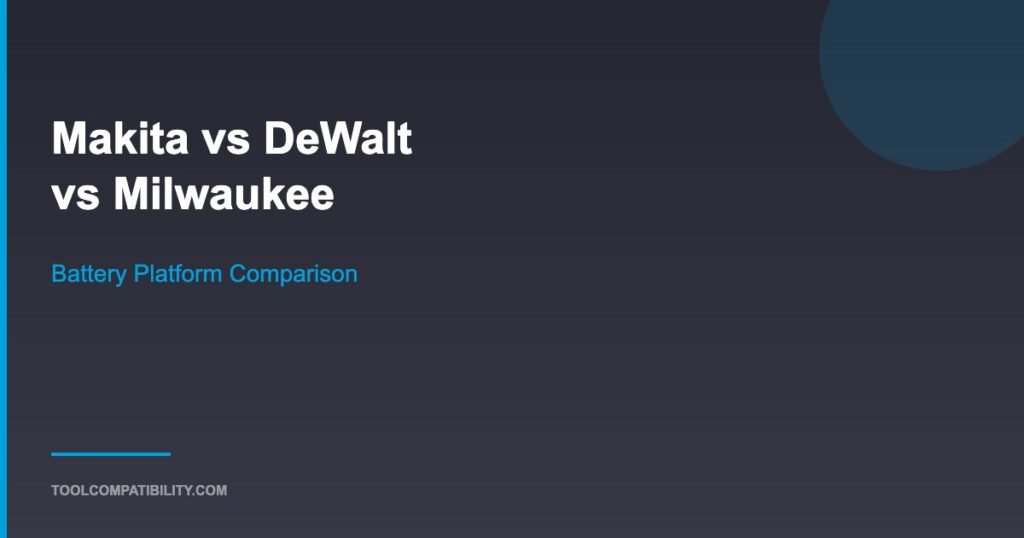 Makita vs DeWalt vs Milwaukee