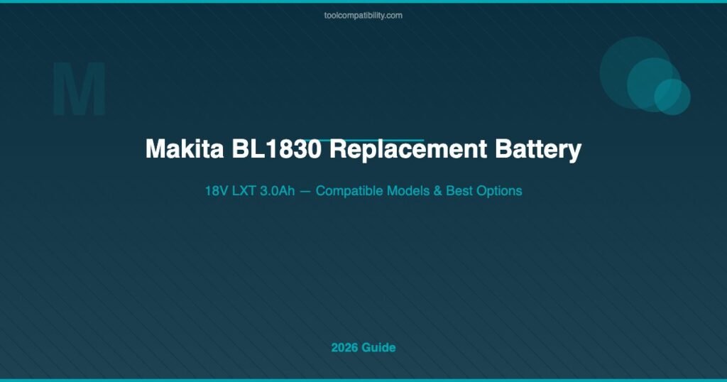 Makita BL1830 Replacement Battery Guide