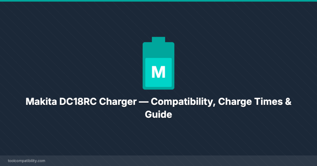 Makita DC18RC Charger — Compatibility, Charge Times & Guide