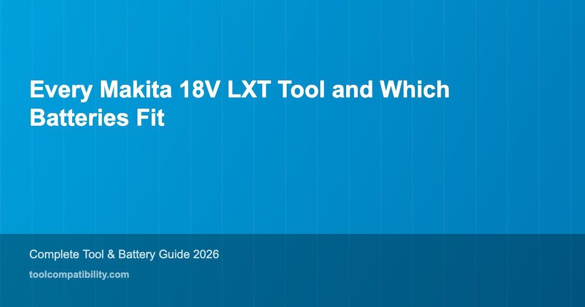 Every Makita 18V LXT Tool & Battery (2026)