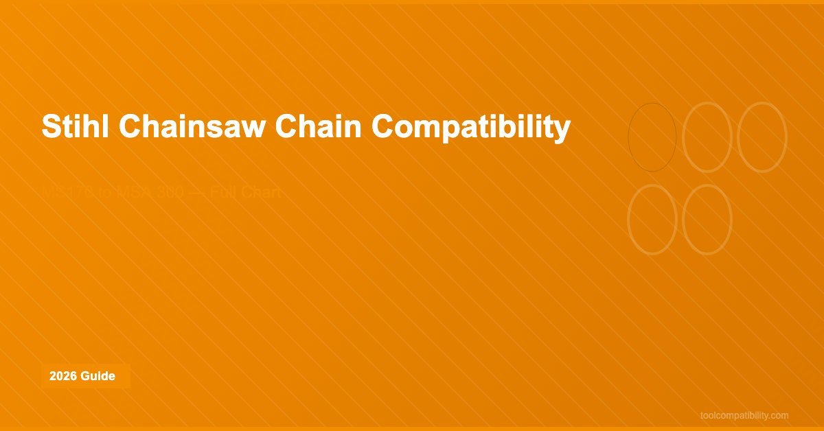 Stihl Chainsaw Chain Compatibility — Complete Guide (2026) - Tool ...