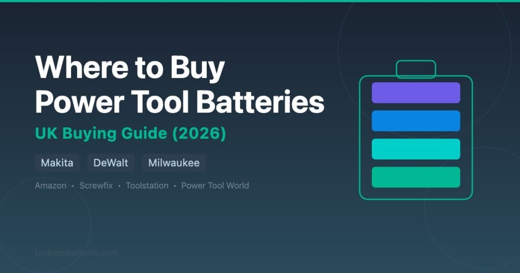 Where to buy power tool batteries in the UK - Makita, DeWalt, Milwaukee